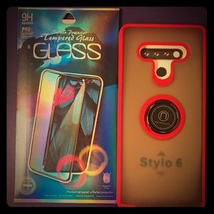 LG Stylo 6 Case and Temp Glass